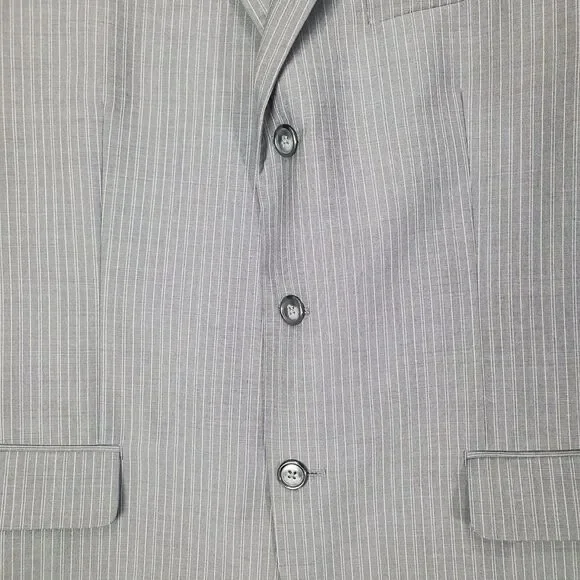 Michael Kors MMK Wool Suit Pinstripe Two-Piece Blazer & Trousers Set Size‎ 43R